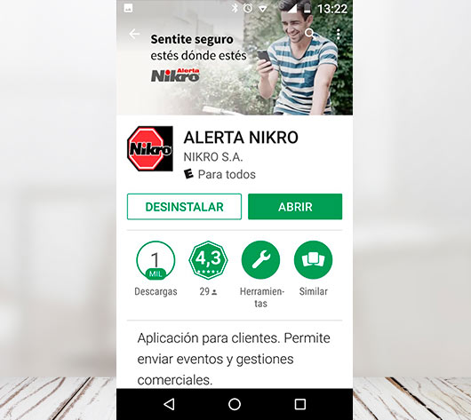 aplicacion nikro seguridad